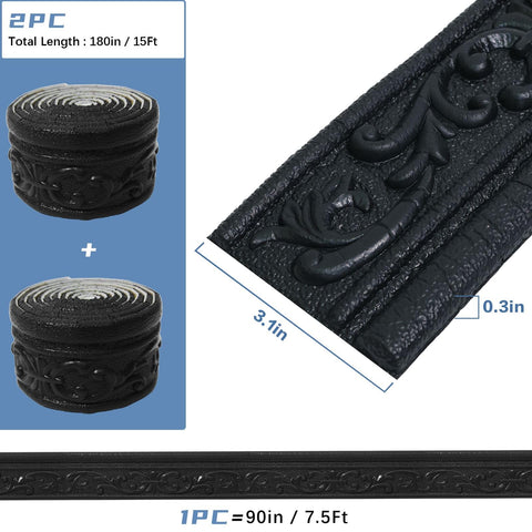 WADILE self adhesive molding trim sticks easily to clean surfaces.
