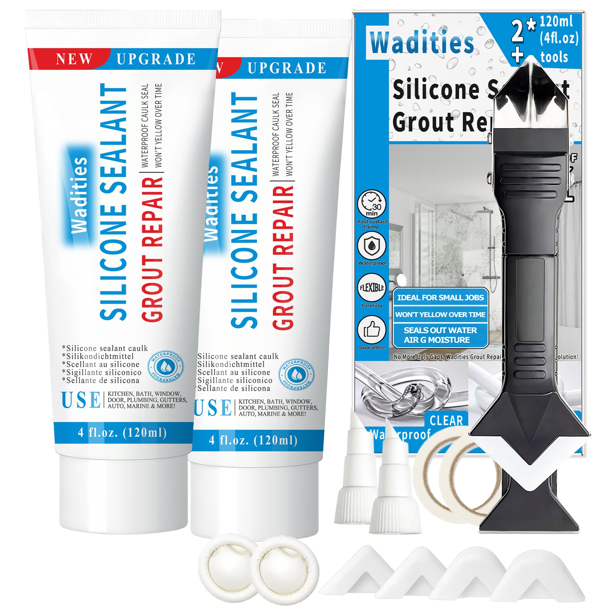 Wadities grout repair kit for tile gaps enables easy grout renewal