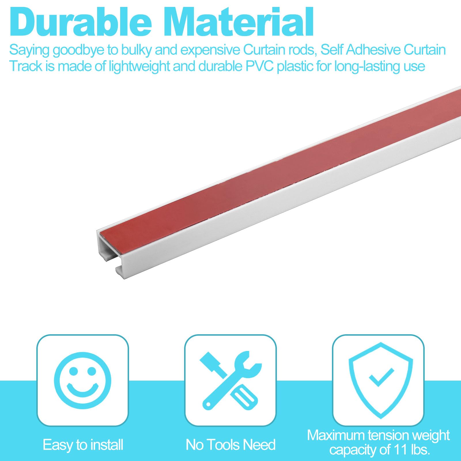 Wadoy smooth-glide curtain track enables effortless curtain movement