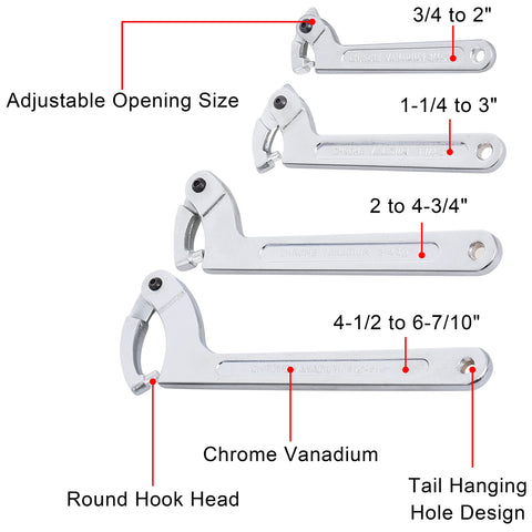 Wadoy chrome vanadium steel construction ensures lasting durability.