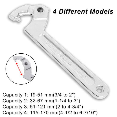 Wadoy round head design reaches recessed bearings and pipe fittings.