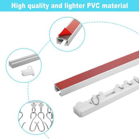Wadoy versatile curtain track in home, office, or RV setups