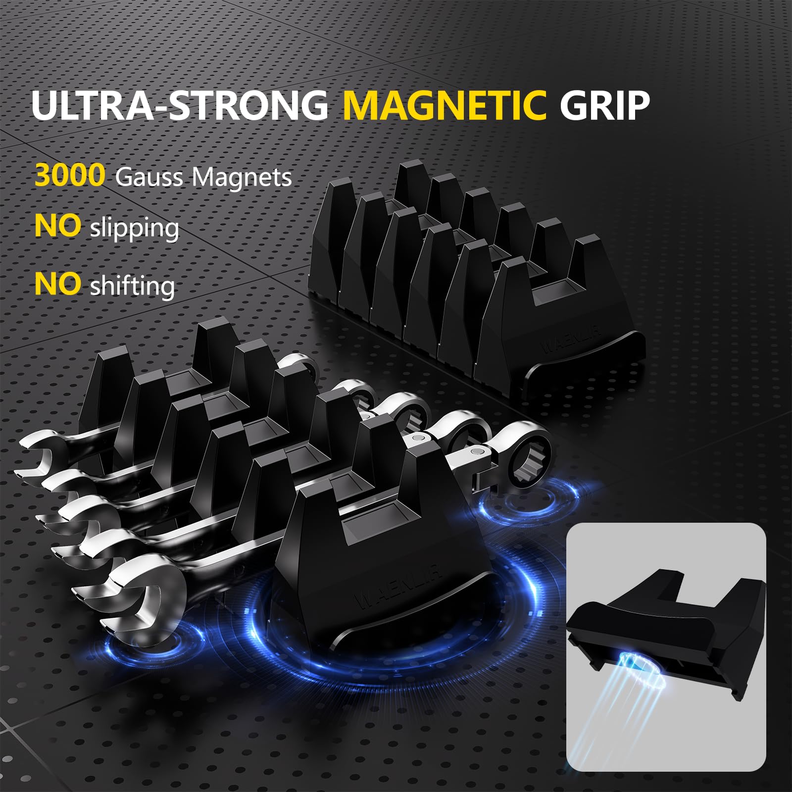 WAENLIR modular wrench holder highlighting expandable design for diverse tools