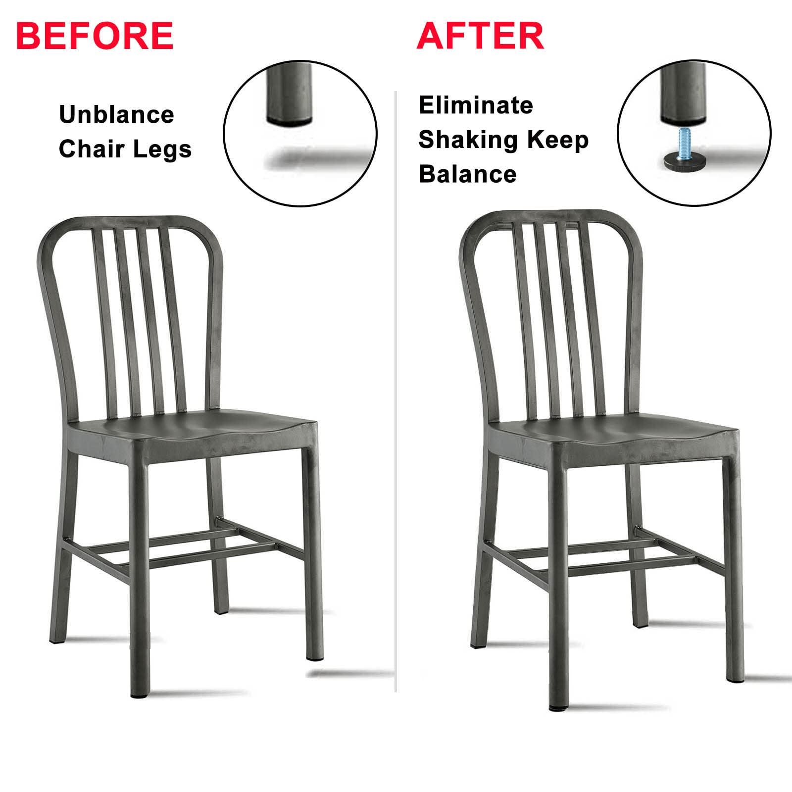WAFJAMF adjustable furniture foot with 27.5 mm base for heavy use