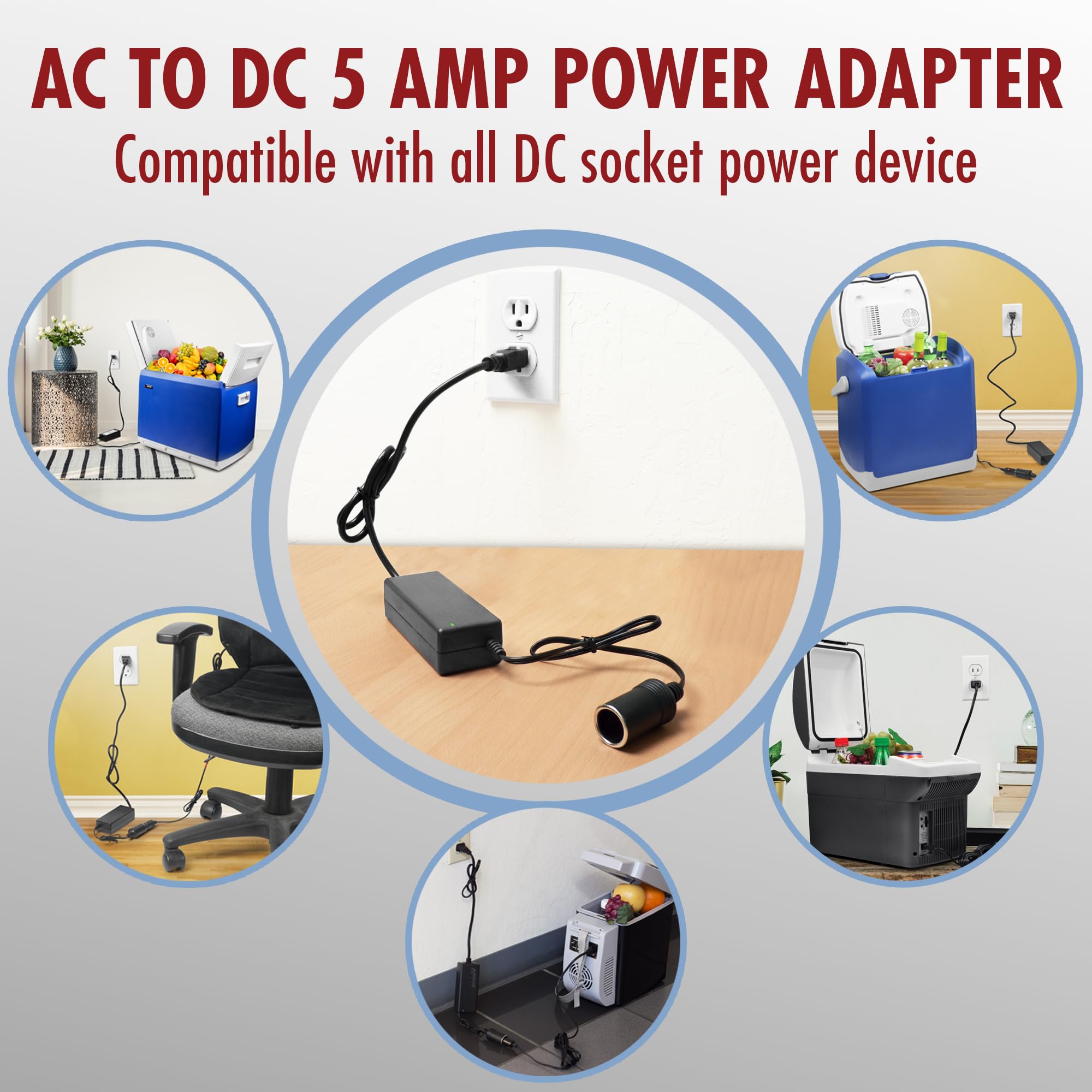 Compact on-the-go power solution for vehicles and rooms
