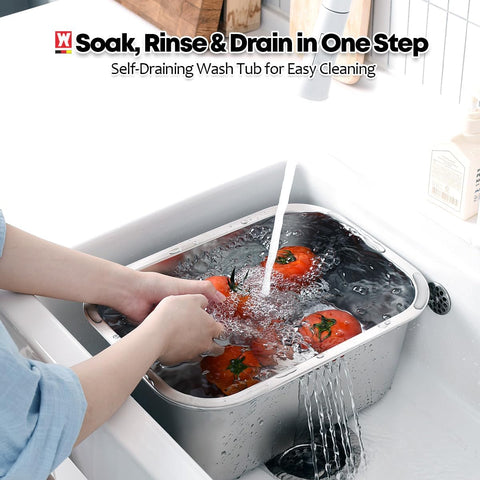 WAGENSTEIGER dishpan in stainless steel, sturdy and easy to clean after meals.