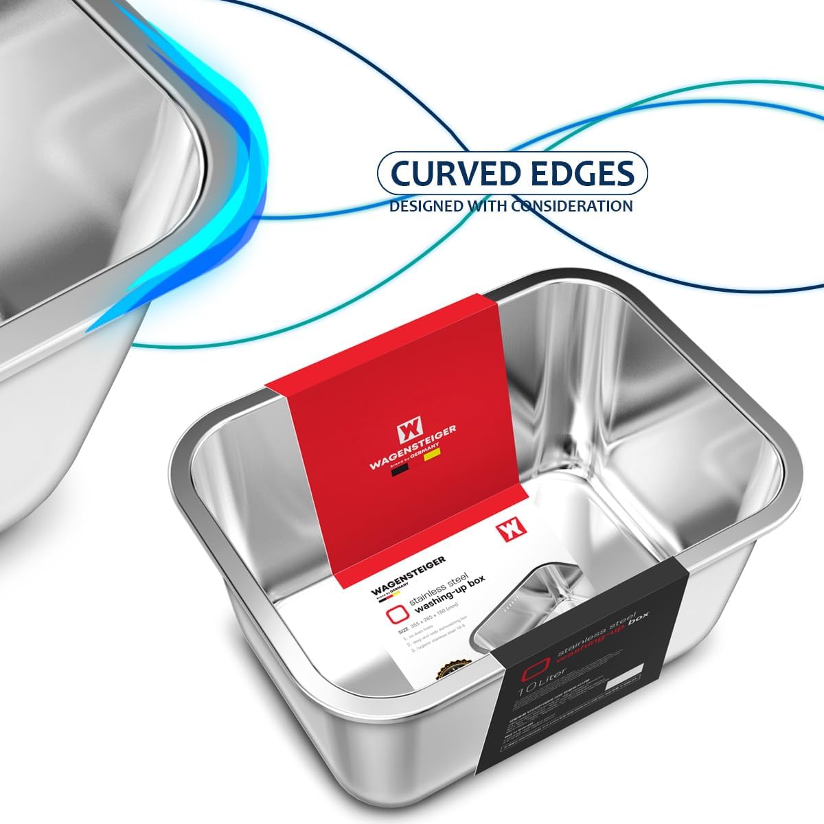 Versatile as dog water bowl or food container for large pets.