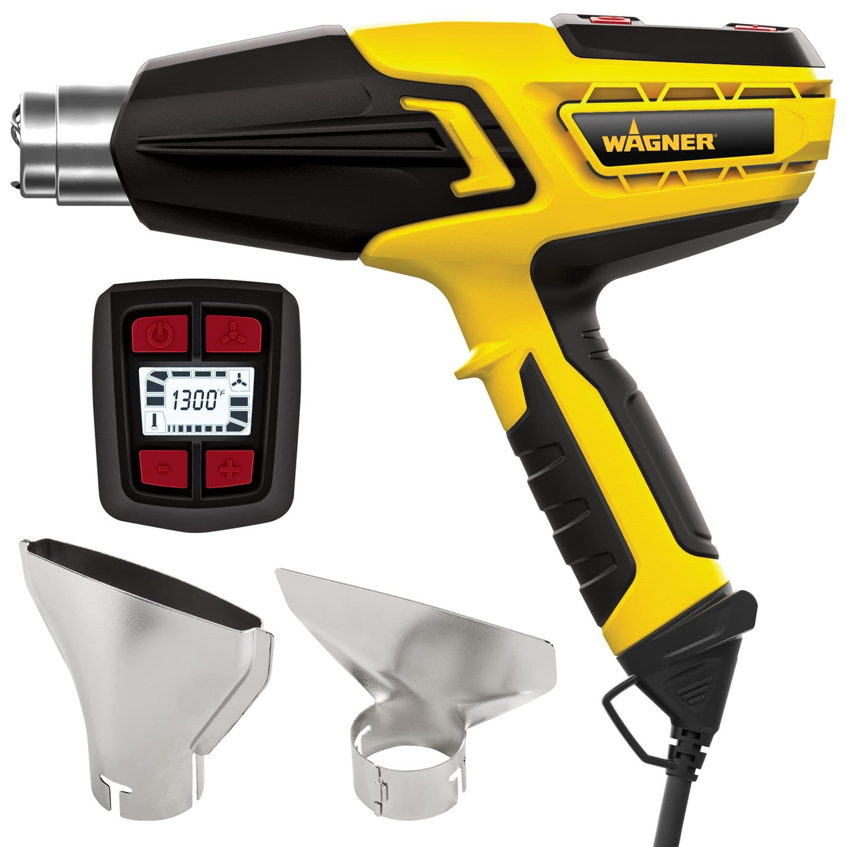 Wagner FURNO 700 LCD screen shows precise settings for accurate heat control.