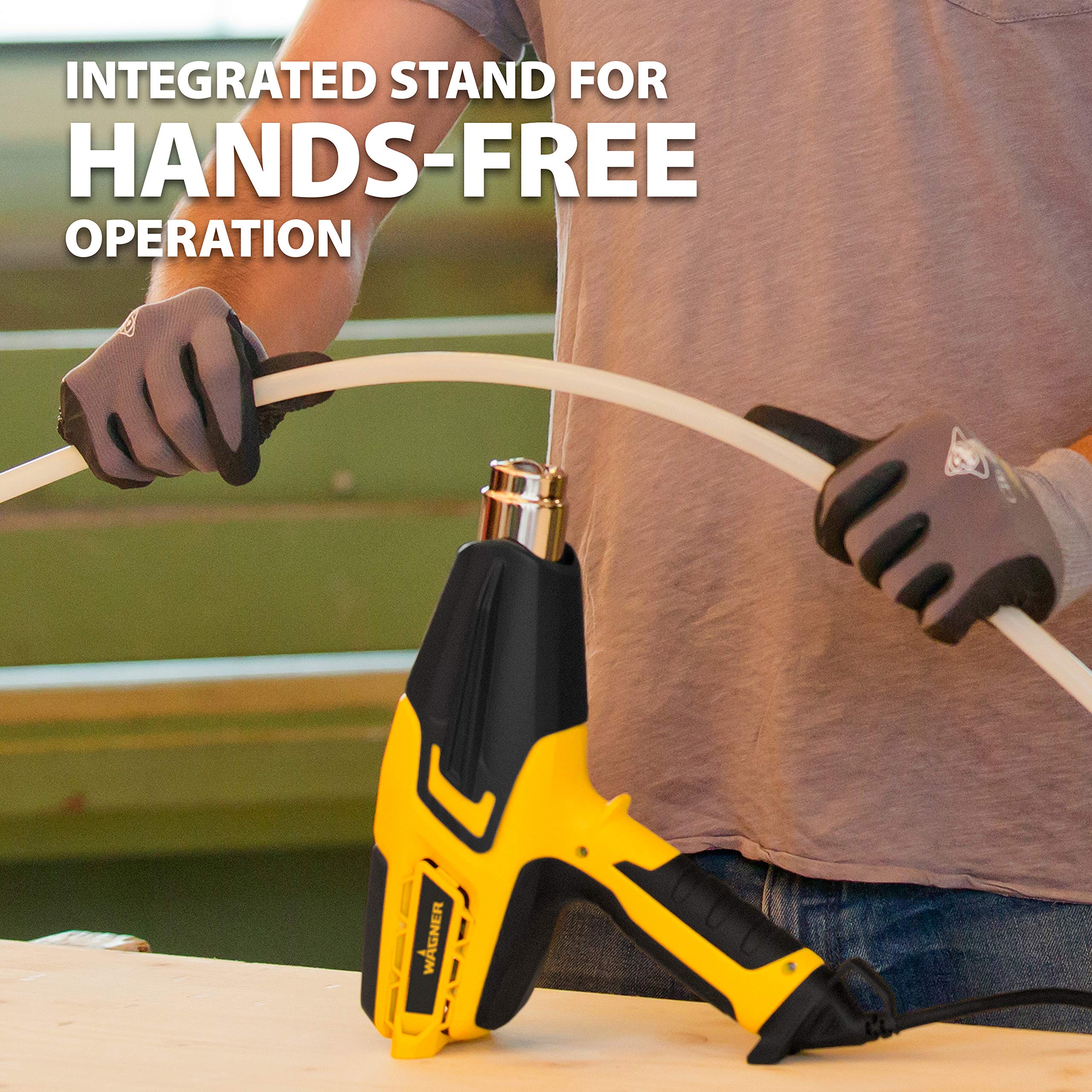 Wagner FURNO 700 flare nozzle distributes heat over narrow areas.
