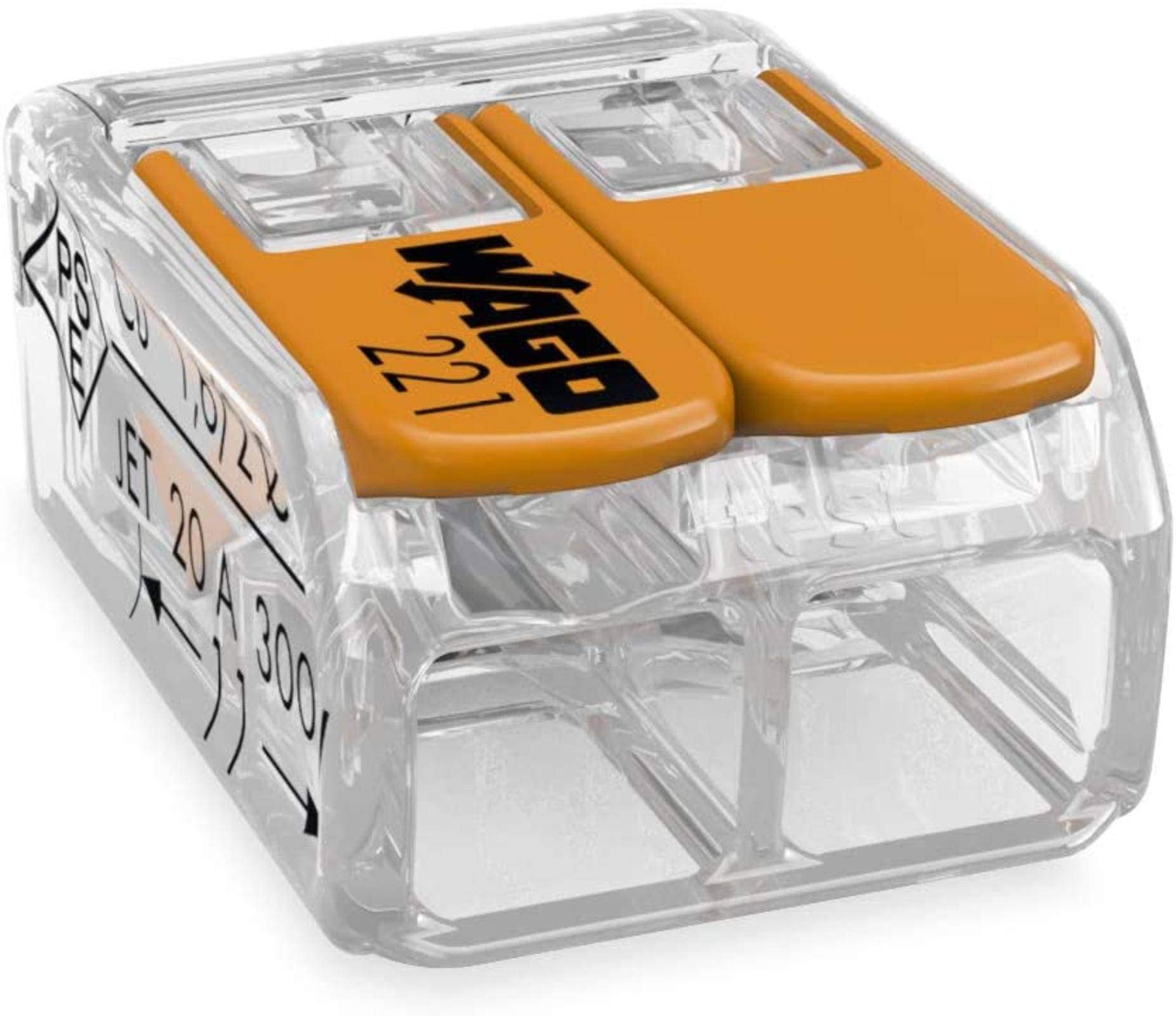 WAGO 221-412 compact splicing connector in tight space.