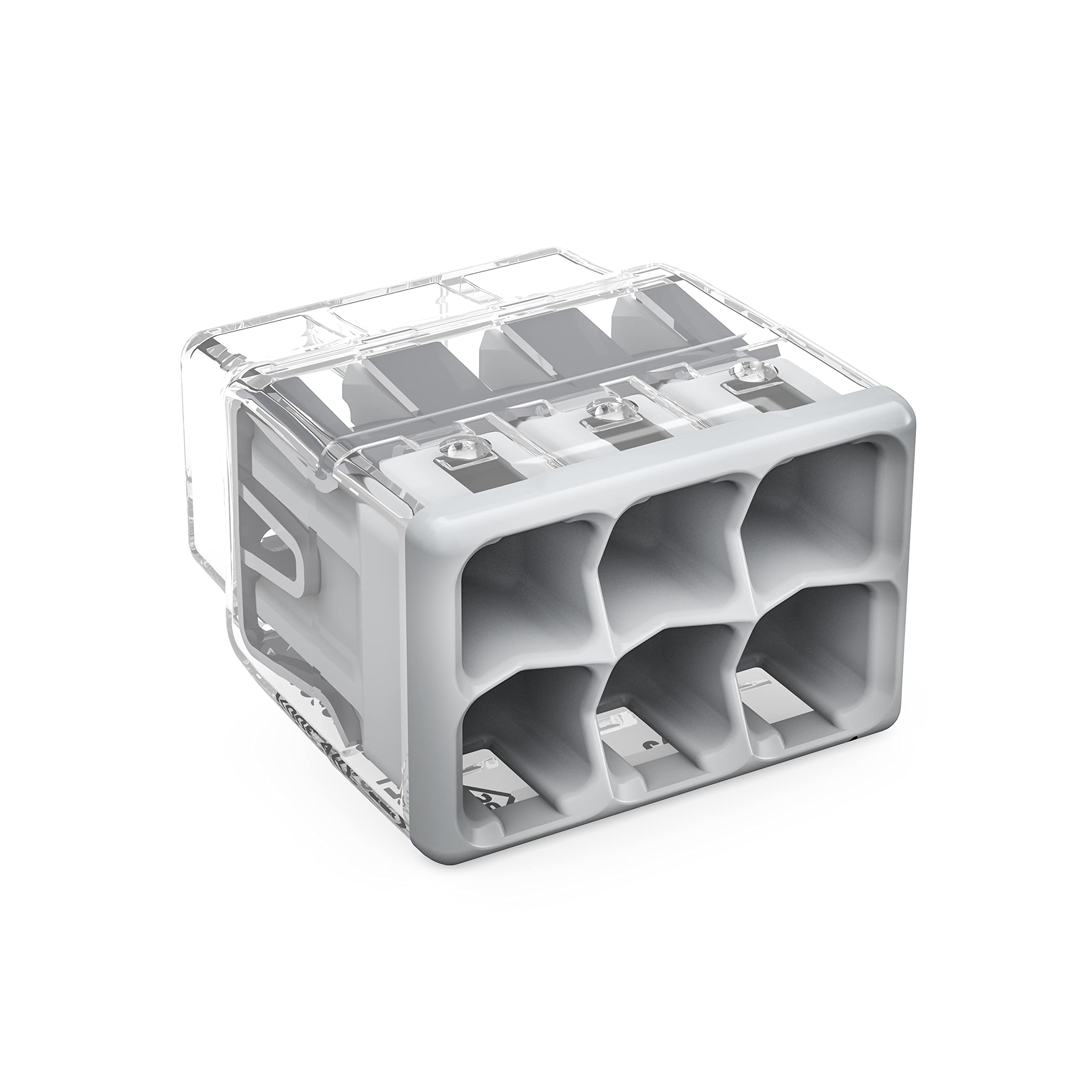 WAGO 2773-406 Wall-Nuts PUSHWIRE connector front view for quick, tool-free terminations.