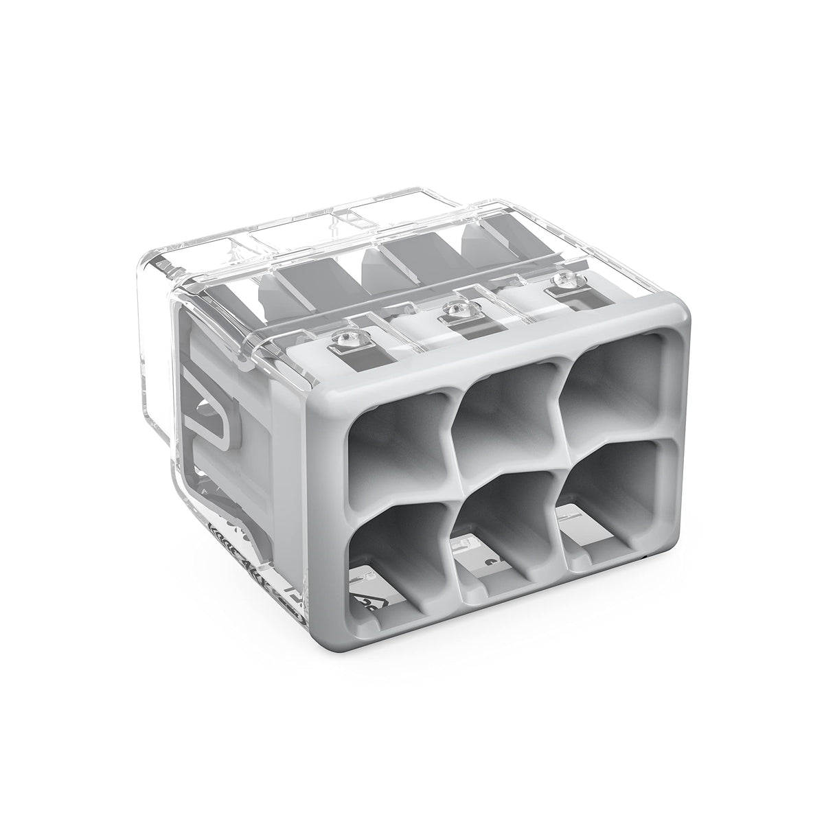WAGO 2773-406 Wall-Nuts PUSHWIRE connector front view for quick, tool-free terminations.