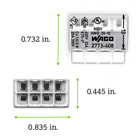WAGO 2773-408 box of 40 pieces emphasizes ready-to-use splicing solutions