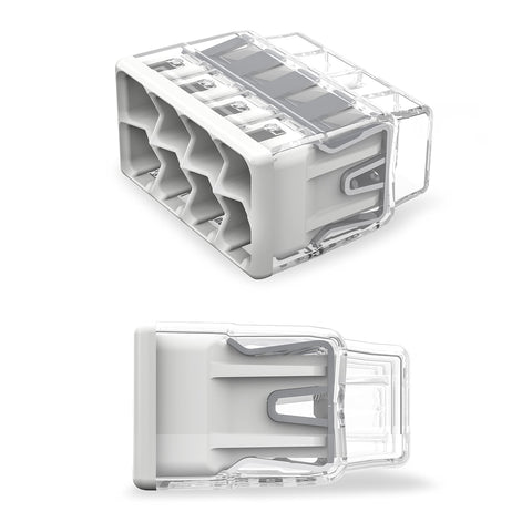 WAGO 2773-408 PUSHWIRE fast-termination close-up shows tool-free, reliable wire insertion