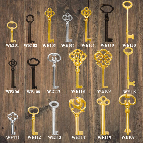 Grandfather clock key test with WAH LIN PARTS skeleton keys—easy unlocks.
