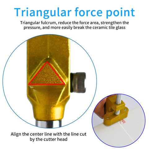 Wailicop glass cutter handle offers comfortable grip during scoring.