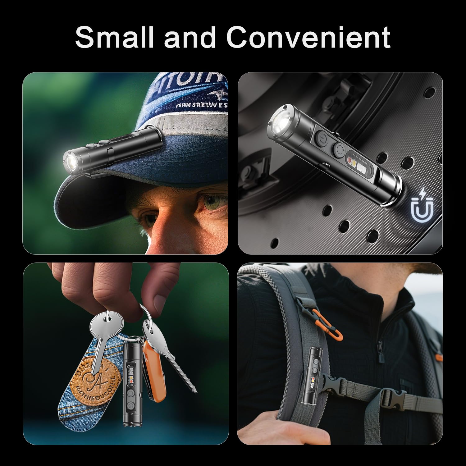 WAIORD K2 Mini Flashlight red-blue flashing for signaling and safety
