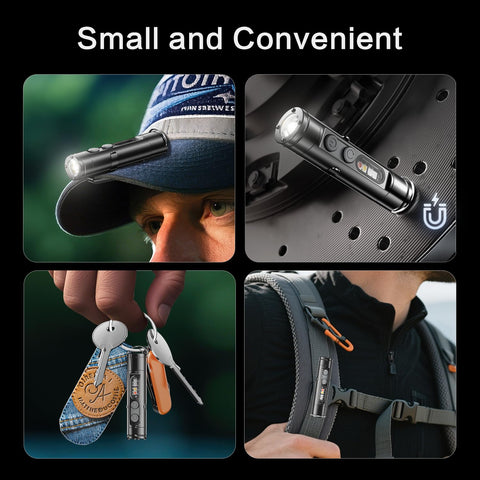 WAIORD K2 Mini Flashlight red-blue flashing for signaling and safety