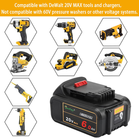 Waitley 20V 6.0Ah battery with after-sale support and warranty.