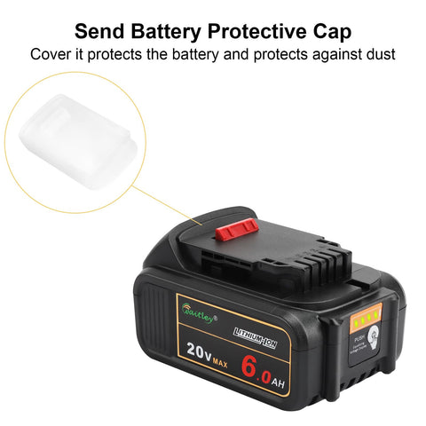 Waitley replacement battery compatible with DCB series for 20V tools.