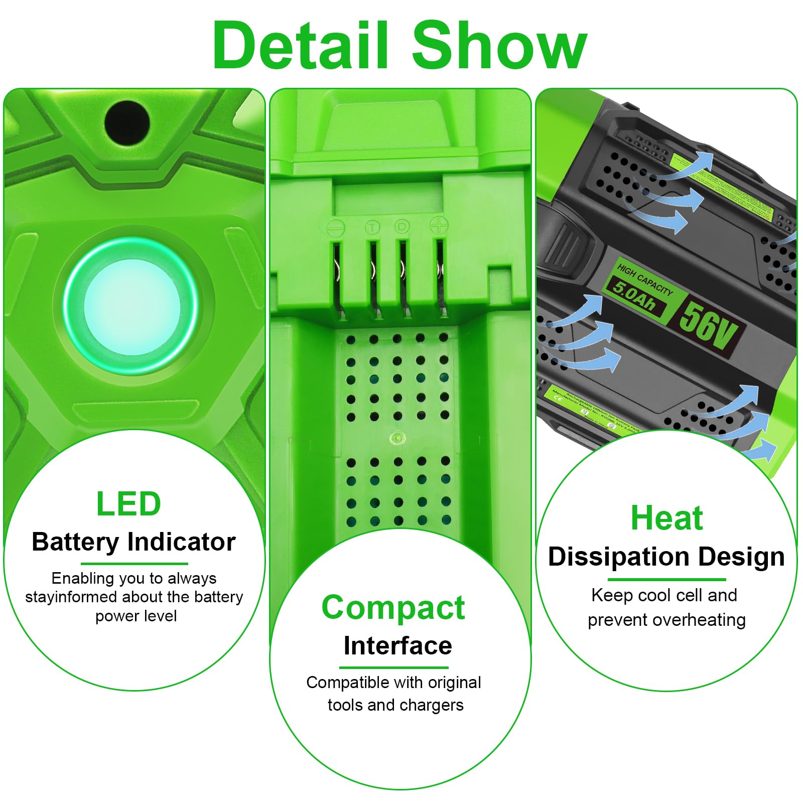 Waitley 56V battery charging dock keeps recharging quick and safe.