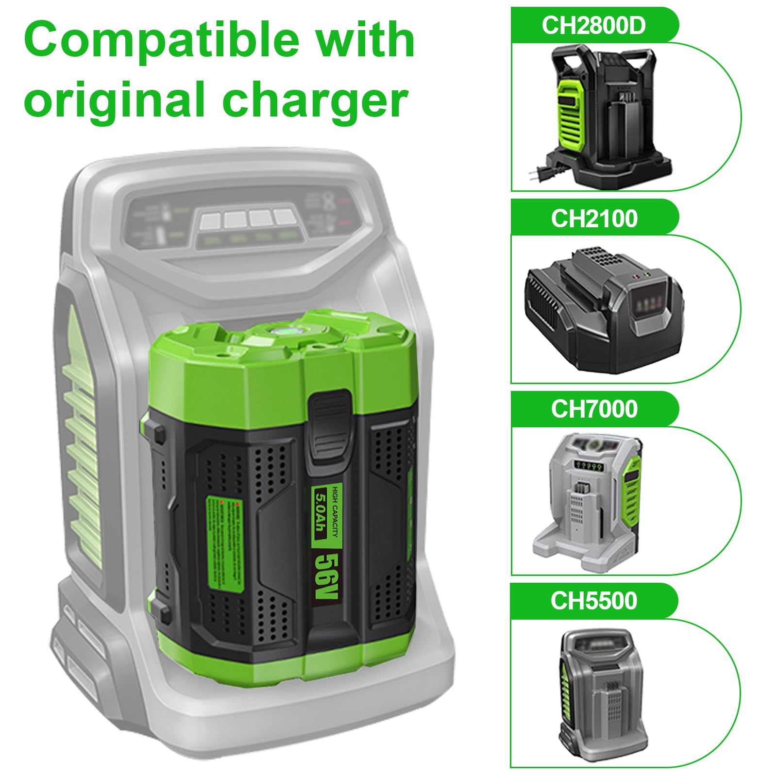 Waitley 56V battery installed on a cordless tool for extended runtime.