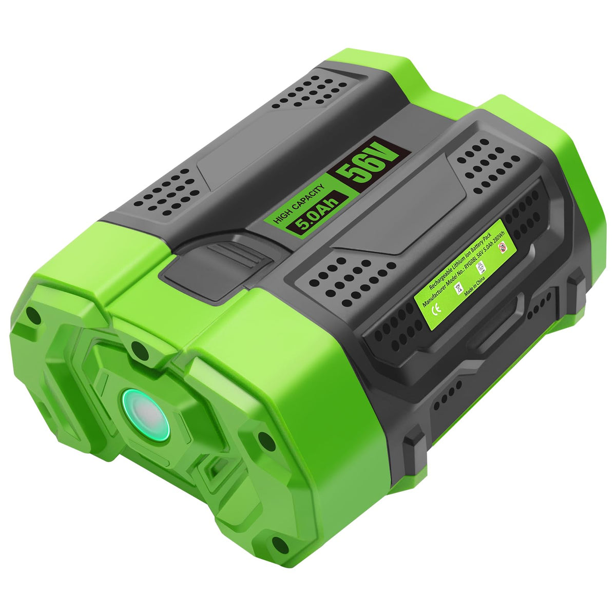 Waitley 56V battery pack close-up with secure terminals for reliable power.