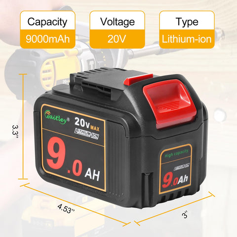 Waitley 9000mAh high-capacity battery ready for longer tool runtimes.