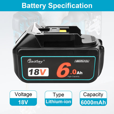 Waitley battery LED indicator close-up for easy charge level monitoring.