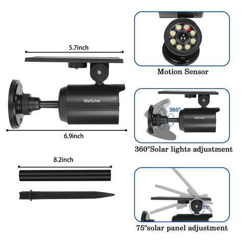 WaitScher adjustable 75° panel and 360° head offer flexible placement.