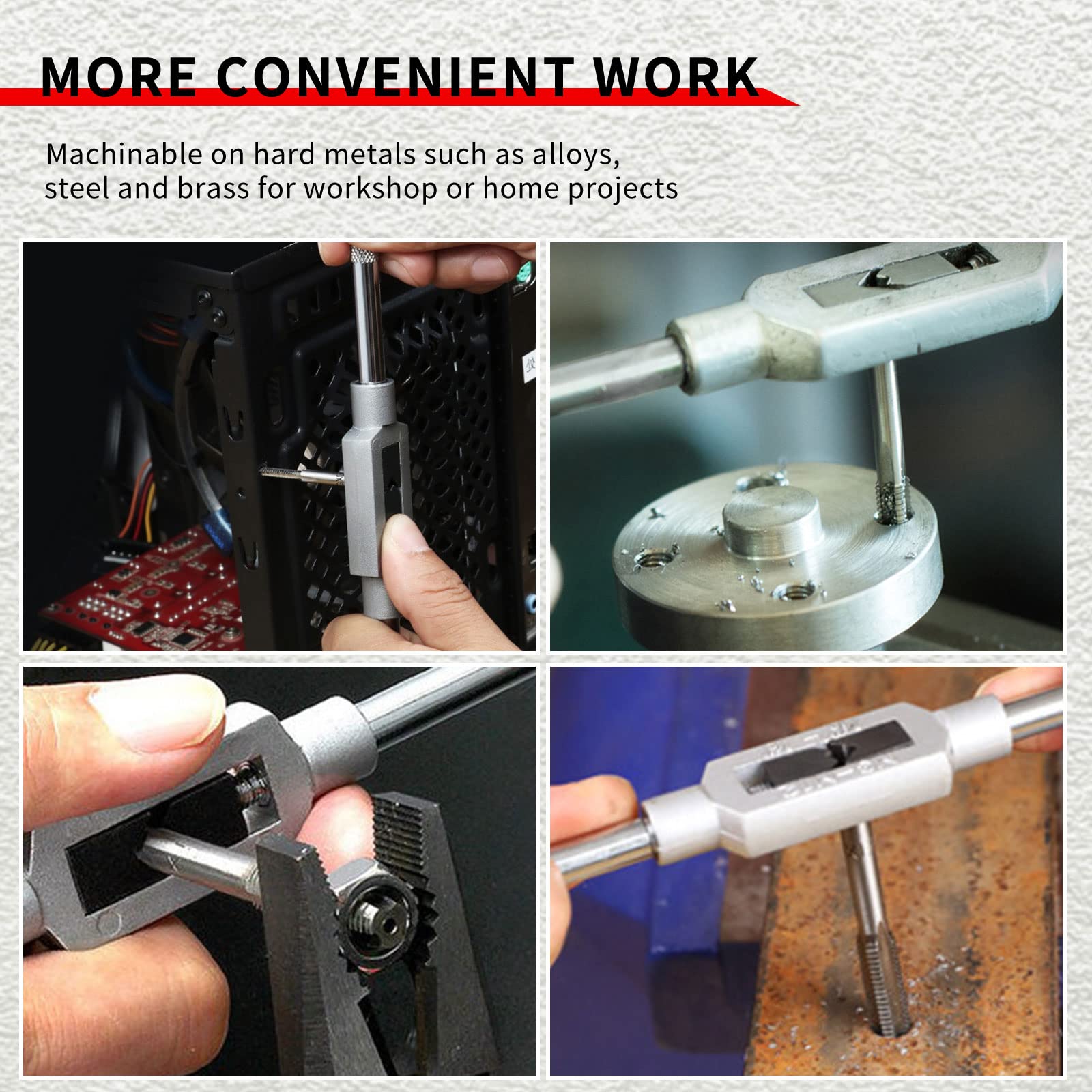 Wakuka plug taps in assorted sizes start clean, accurate threads