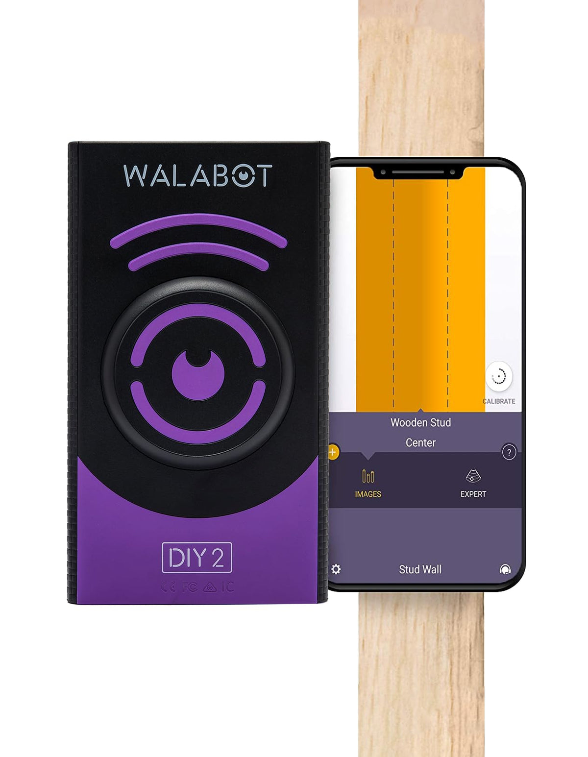 Walabot DIY 2 identifies wood and metal stud centers for secure mounting.