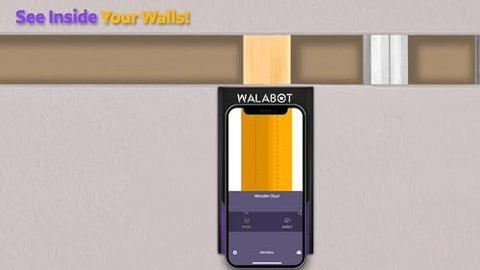 Walabot DIY 2 tracks pipes and wires behind walls for safe planning.