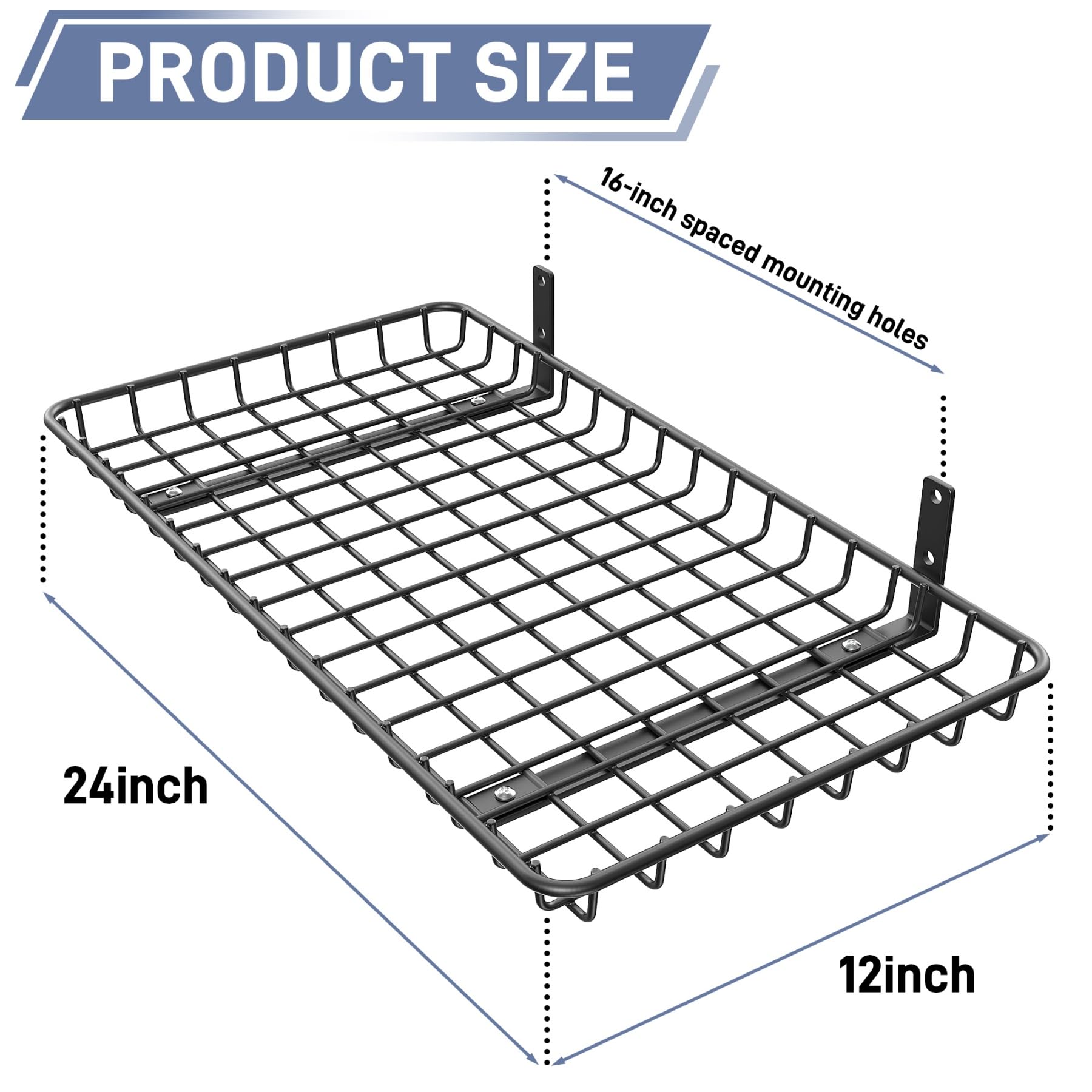 WALMANN 12x24 wall-shelves 60 lb capacity for tool organization.