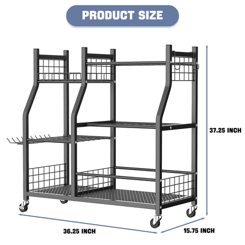 Waldmann tool-slot system vertical storage for rakes and shovels