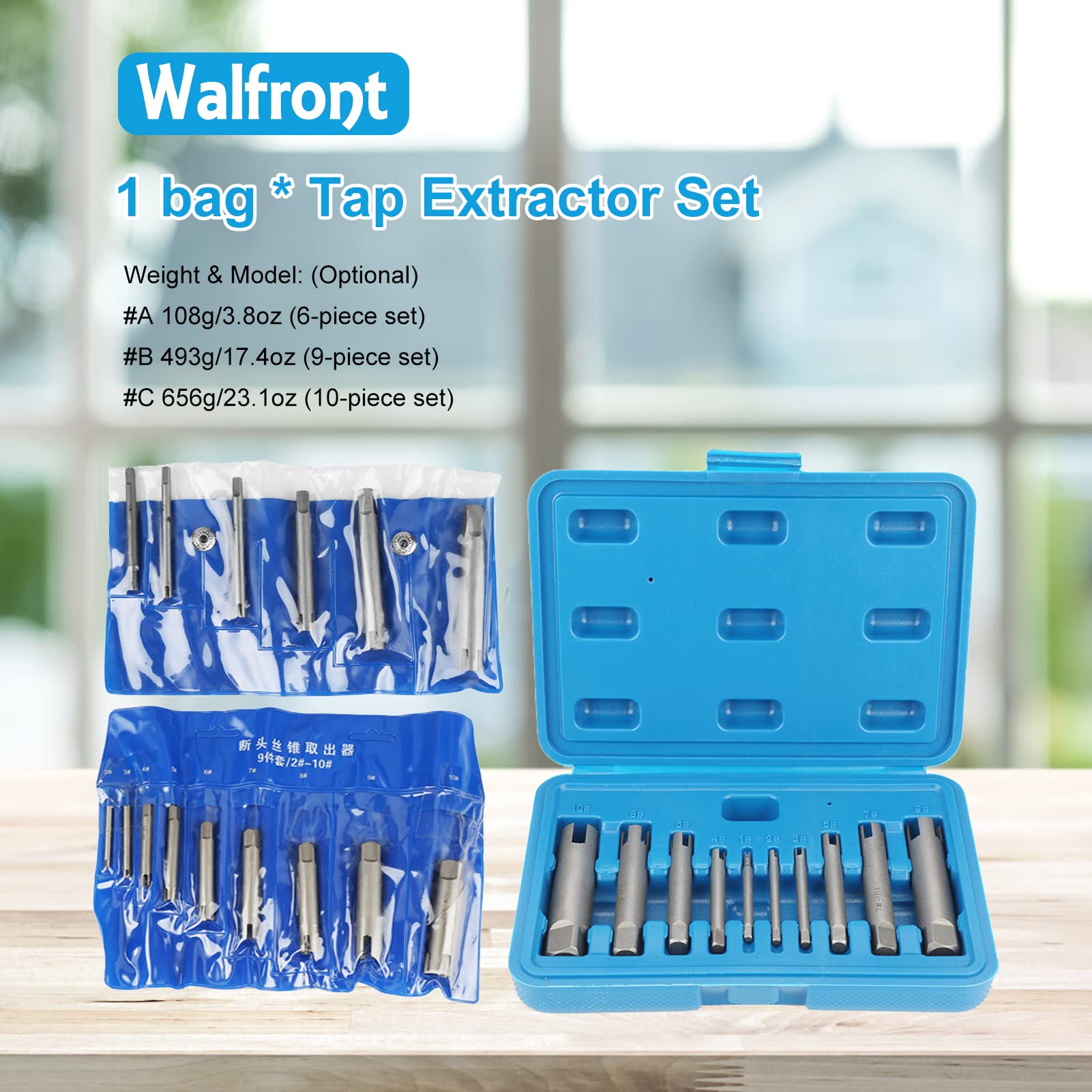 Walfront screw remover tool kit in steel for lasting reliability