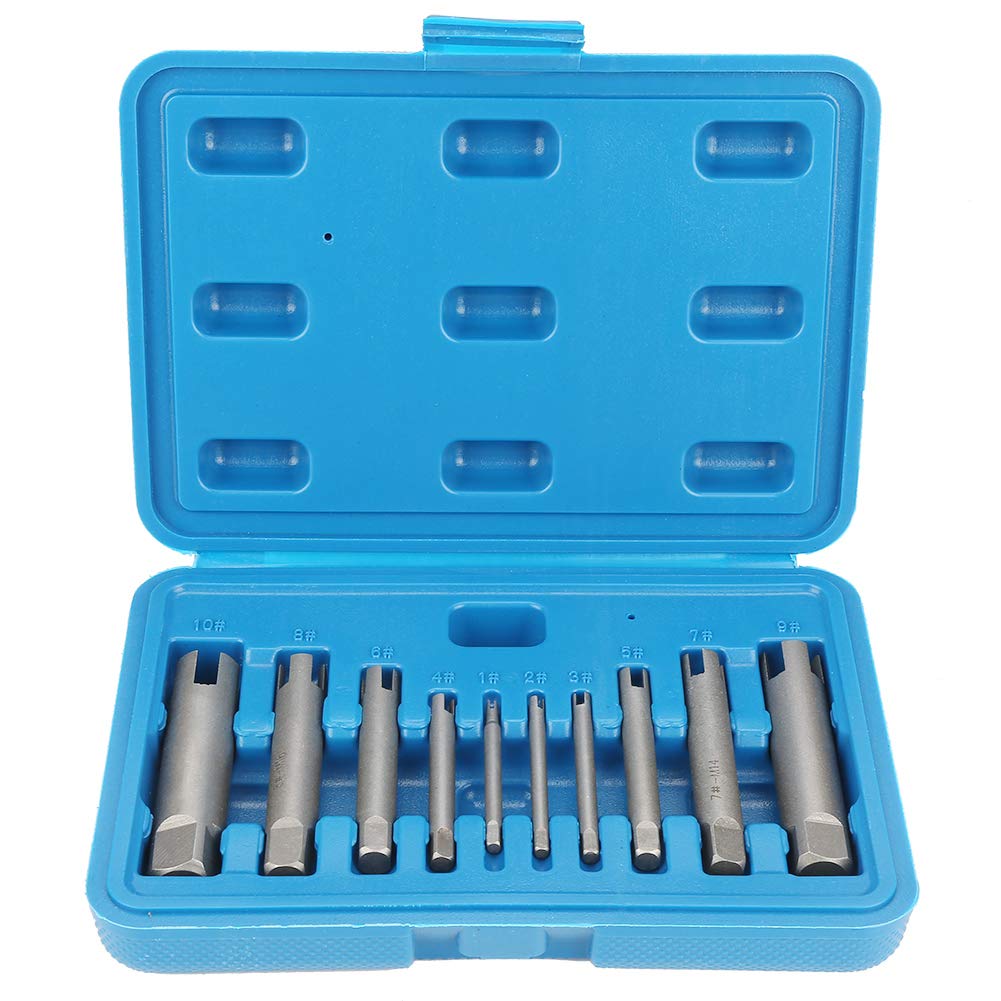 Walfront 10-piece tap extractor set boxed for fast repair projects