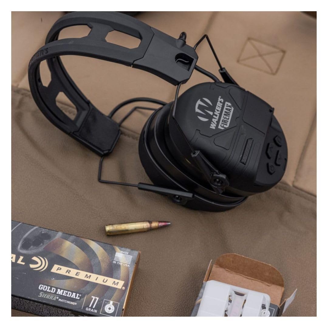 Walker’s FireMax BT Muffs 3.5mm jack enables versatile connectivity.