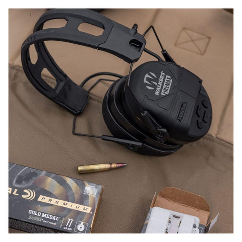 Walker’s FireMax BT Muffs 3.5mm jack enables versatile connectivity.