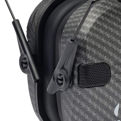 Walker's Gear Razor Ear Muffs carbon exterior battery door for quick access