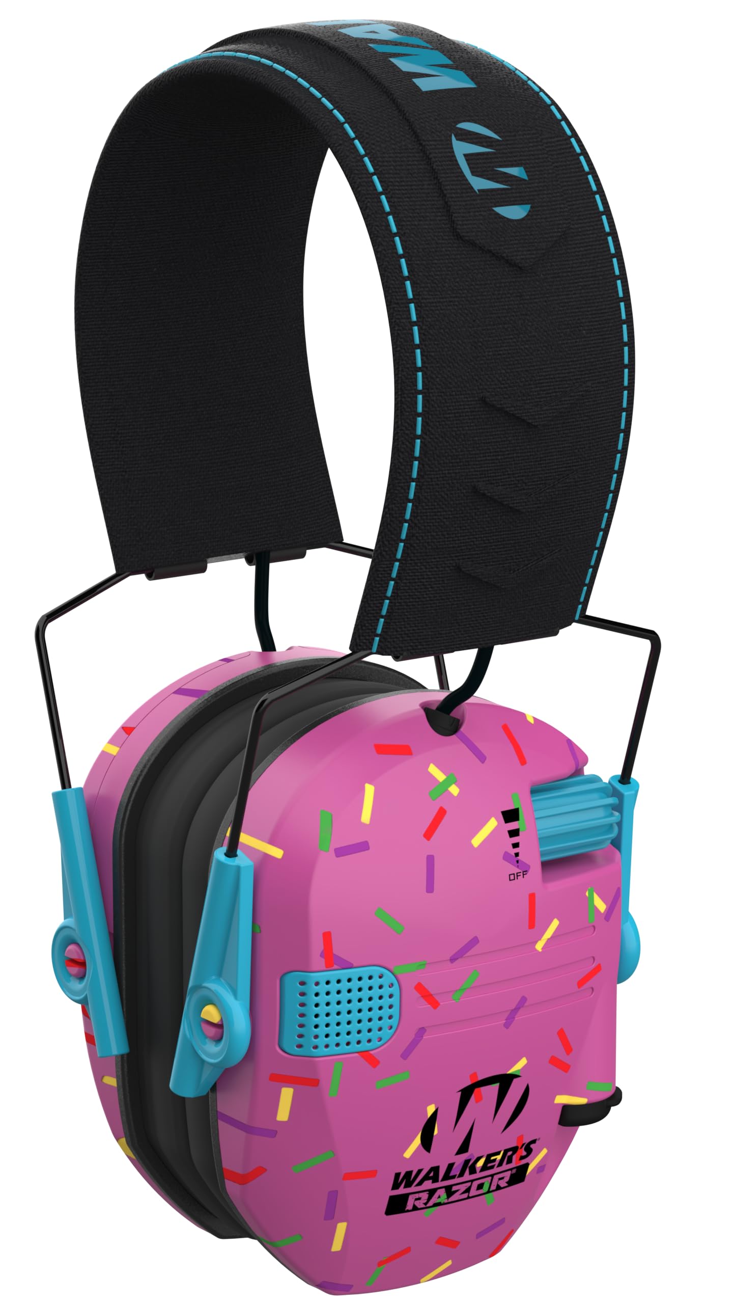 Walker’s Razor Slim earmuffs side view showing ultra-low profile for secure fit