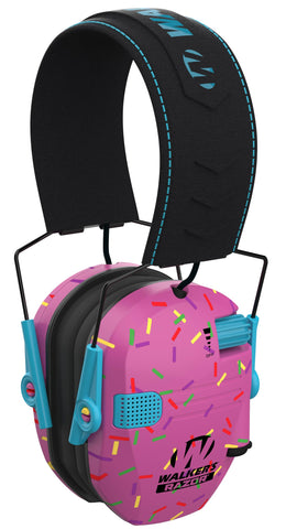 Walker’s Razor Slim earmuffs side view showing ultra-low profile for secure fit