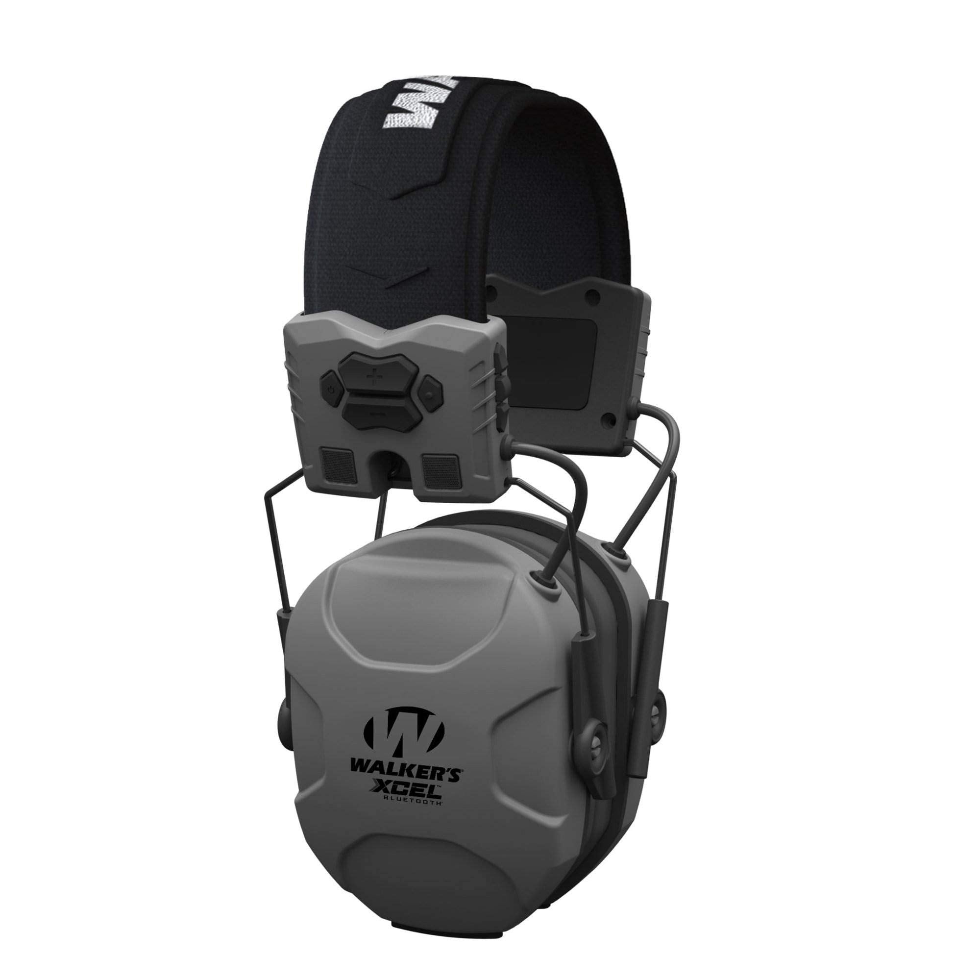 Walker's XCEL Digital Muff front view with ergonomic headband for all-day comfort.
