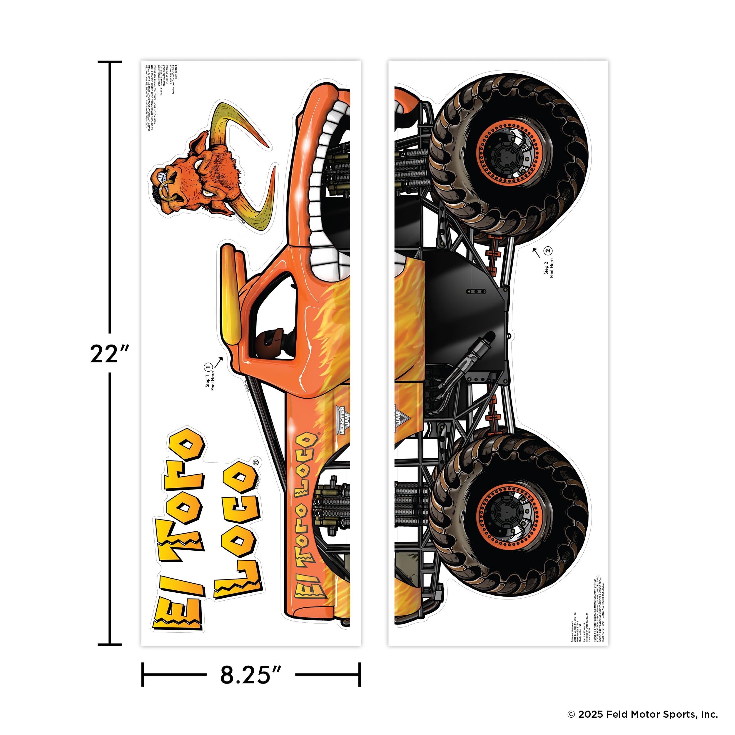 WALL PALZ El Toro Loco decal on a door refreshes a room quickly.