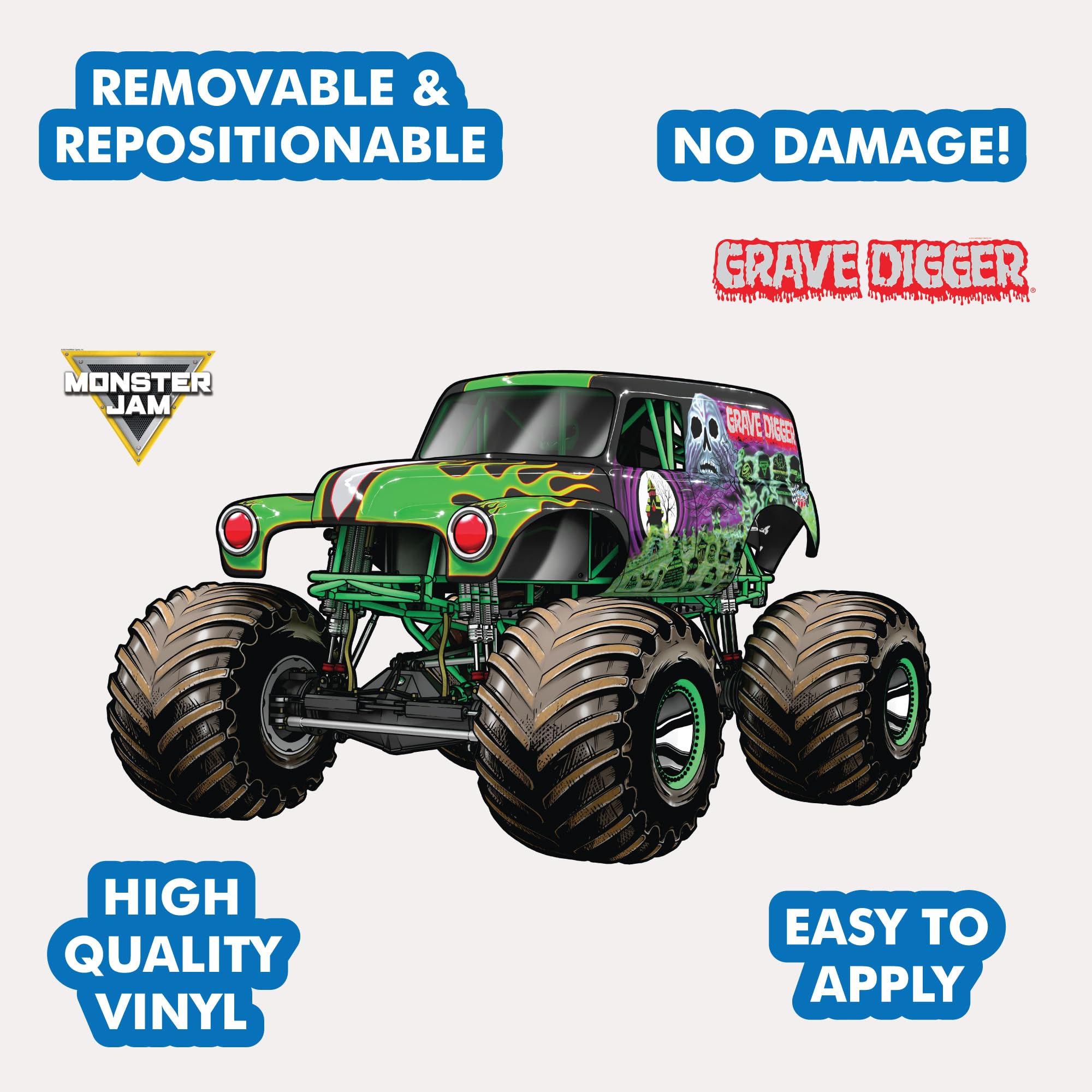 Wall Palz Grave Digger AR wall sticker brings 3D action to your wall.