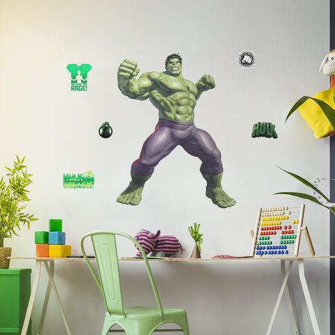 Wall Palz Marvel Hulk decal removal is clean, leaving no residue.