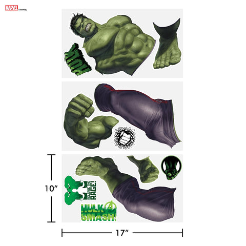 Wall Palz Marvel Hulk USA licensed decal set with authentic Marvel design.