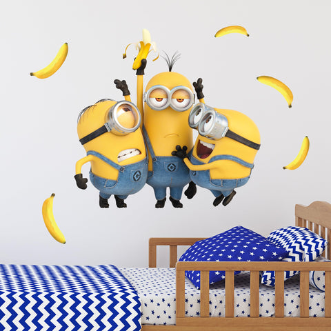 Wall Palz Minions group scene decal for playful room decor.