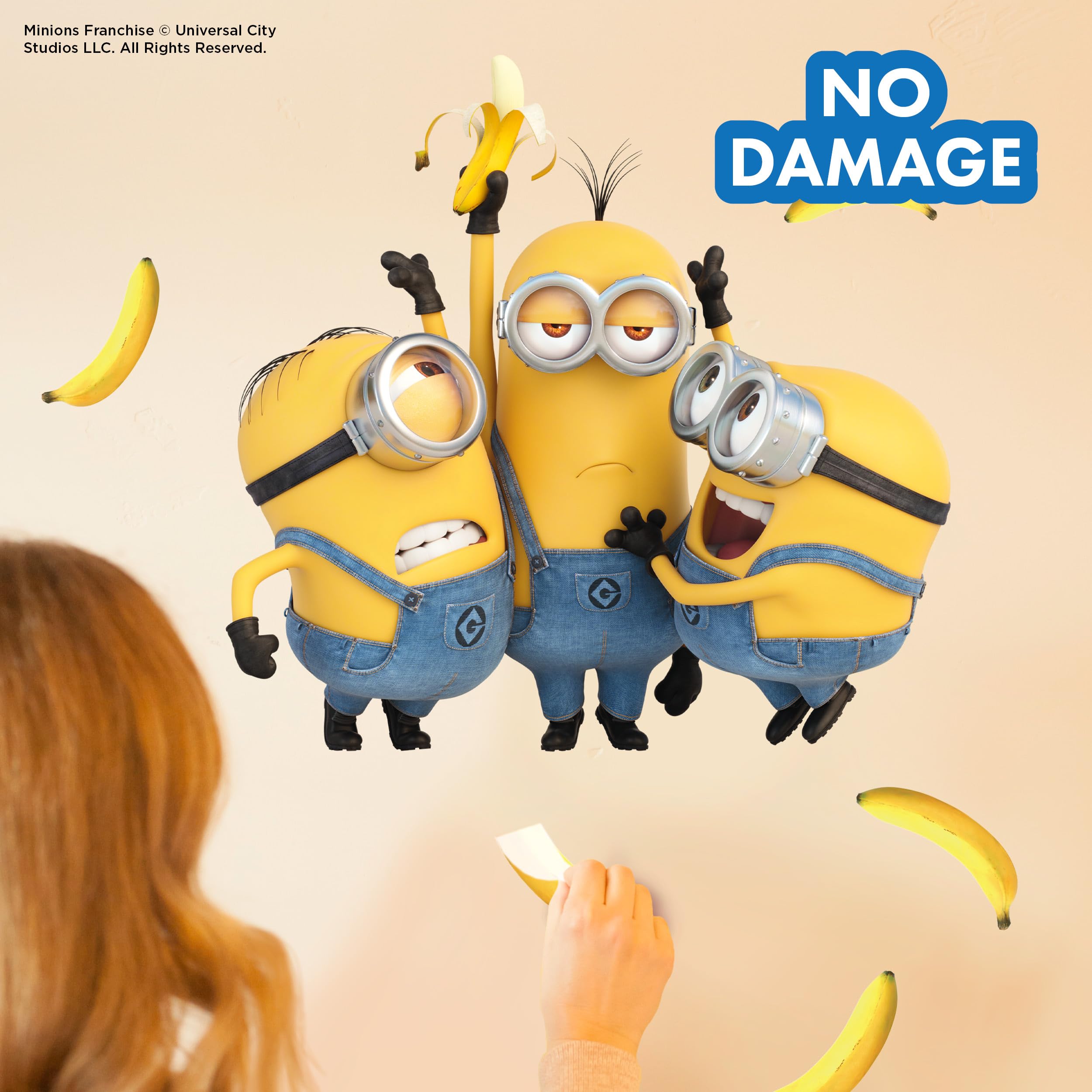 Wall Palz Minions safe removal leaves no residue.