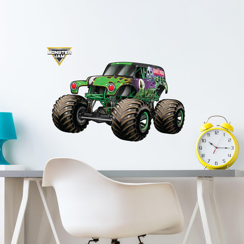 Wall Palz Grave Digger 23in wall decal adds bold Monster Jam flair to any space.